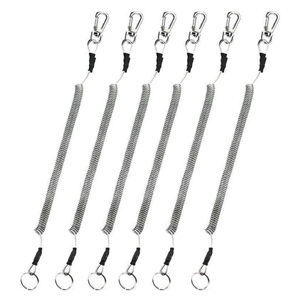 6X Fishing Lanyards Boating Ropes Kayak Secure Pliers Lip Grips Tackle Fish Tool - Black