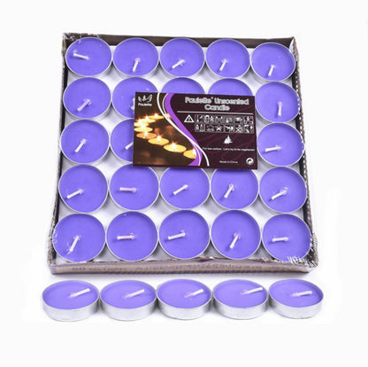 Tealight Candles 10 or 50 Pack Unscented Long Burning for Wedding Party Decor - Red- 2 Hours10PCS