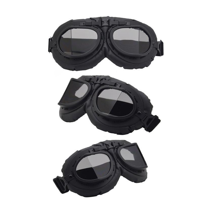 Vintage Pilot Motorcycle Racing Goggles Aviator Retro Atv Utv Dirt Bike Eyewear - Copper + Colourful