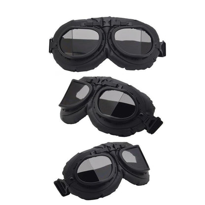 Vintage Pilot Motorcycle Racing Goggles Aviator Retro Atv Utv Dirt Bike Eyewear - Copper + Colourful