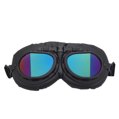 Vintage Pilot Motorcycle Racing Goggles Aviator Retro Atv Utv Dirt Bike Eyewear - Copper + Grey
