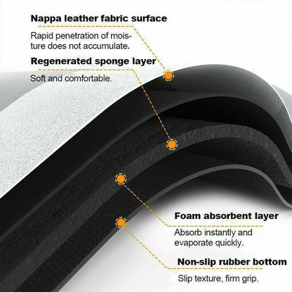 40*60CM Super Absorbent Floor Mat Soft Quick-Drying Non-Slip Diatom Mud Bath - Grey-Oval