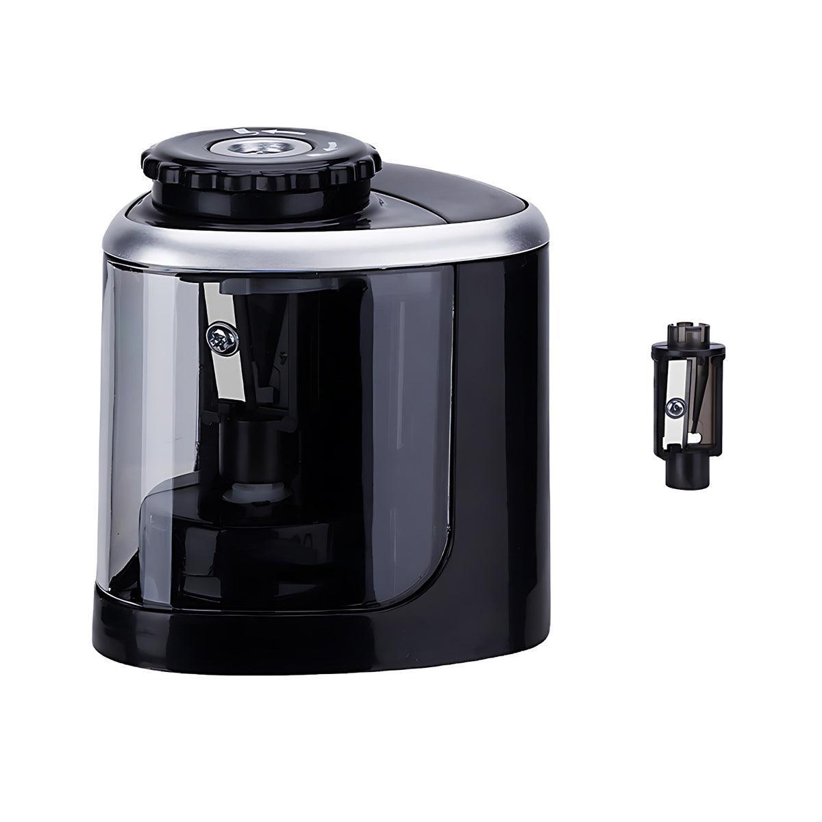Automatic Electric Pencil Sharpener Operated Students Desktop With 2 Blades - Black