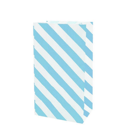 100X Colourful Plaid Kraft Paper Bag Candy Cookie Snack Cake Gift Bags 9X6X18cm - Yellow