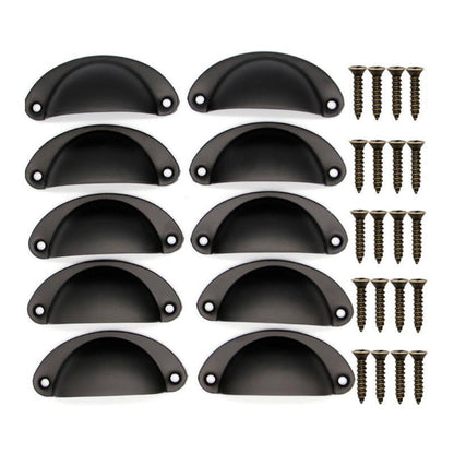30X Modern Cup Cabinet Handle Knob Drawer Furniture Door Pull Shell Cupboard - Bronze