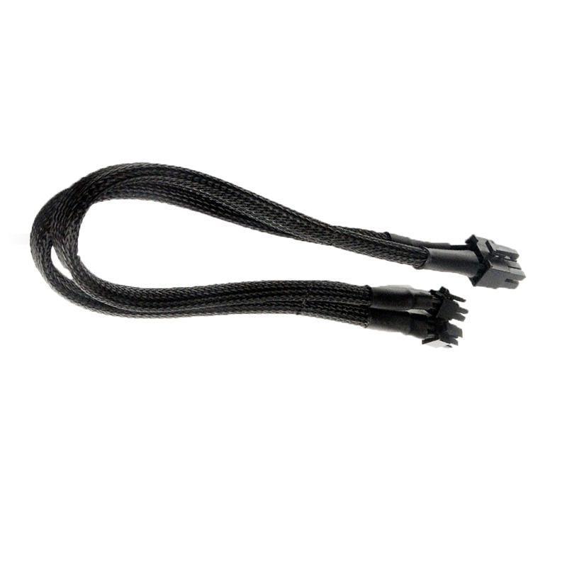 Dual Mini 6 Pin to 8 Pin PCI-E Video Card Power Cable Y Splitter 18AWG Mac Pro