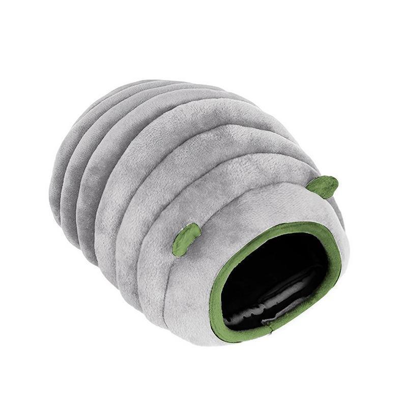 Soft Small Animal Guinea Pig Cozy Warm Pet Tent Hamster House Hideout Cave Bed - Grey-Pyramid