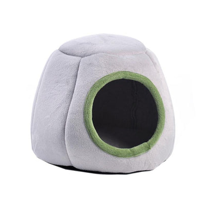 Soft Small Animal Guinea Pig Cozy Warm Pet Tent Hamster House Hideout Cave Bed - Grey-Sheep