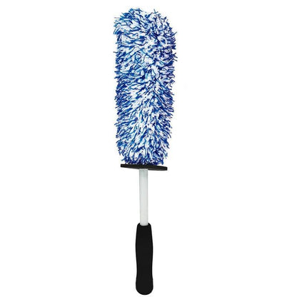 Car Wheel Cleaning Brush Tool Alloy Soft Bristle - Black+White
