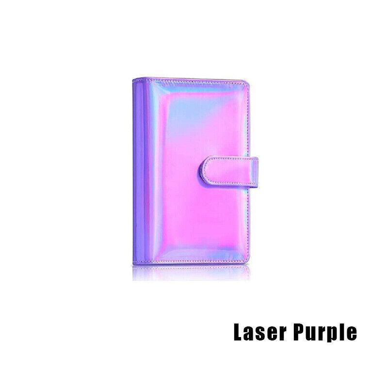 A6 Pu Leather Binder Pockets Cash Envelope Planner Notebooks - Purple