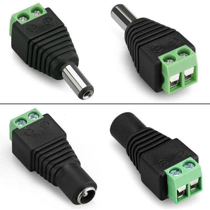 12V DC Power CCTV Camera Male Female Connector Adapter Plug Jack Socket Cable