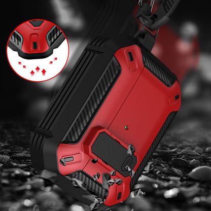 For Apple AirPods 3/Pro Case Armor Earphone Heavy Duty Shockproof Cover - Black&Black For Airpods 3