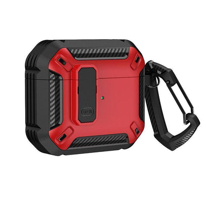 For Apple AirPods 3/Pro Case Armor Earphone Heavy Duty Shockproof Cover - Black&Blue For Airpods 3