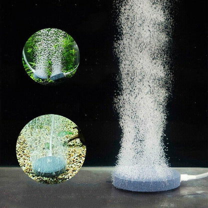 Round Air Stone Disk Bubble Diffuser Airstone Hydroponics Aquarium Fish Tank - 4cm