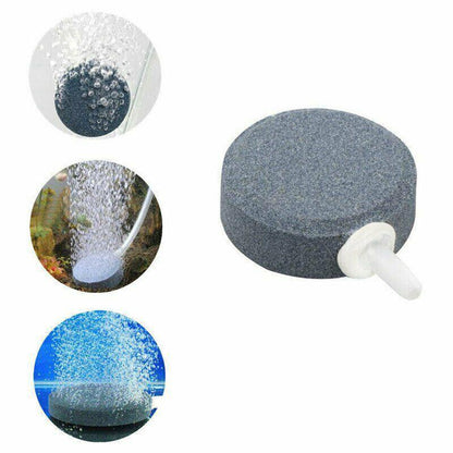 Round Air Stone Disk Bubble Diffuser Airstone Hydroponics Aquarium Fish Tank - 8cm