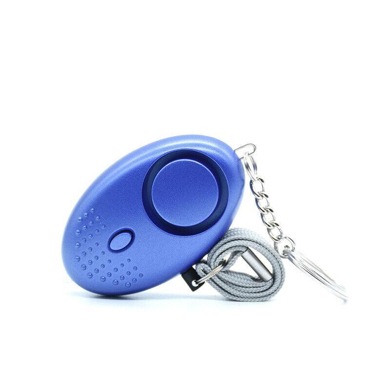 140DB Personal Alarm Keychain with LED Light for Emergency Alert and Assistance - Black