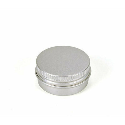 50Pcs Durable Silver Aluminum Cosmetic Pot Lip Balm Jar Containers Empty Tin - 10ML