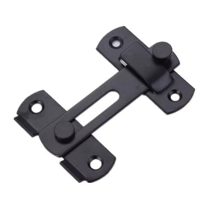 2 Sets 90 Degree Sliding Door Latch Lock Catch Kit for Home Use - Right-Angle-Silver-L