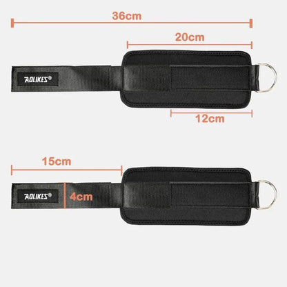 Aolikes Weight Lifting Ankle D-Ring Strap Cable Kickbacks Attachment Gym Leg - Right