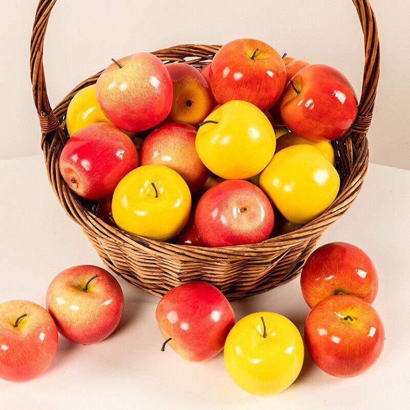 10 X Artificial Green Apples for Home Party Wedding & Shop Decor - Green