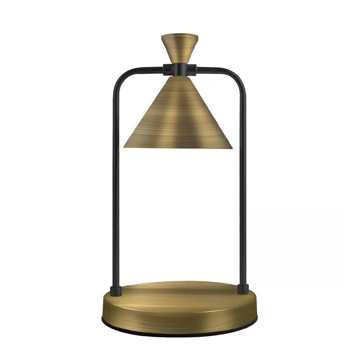 Retro Aromatherapy Table Lamp Dimmable Metal Scented Wax Lamp for Bedroom - Copper