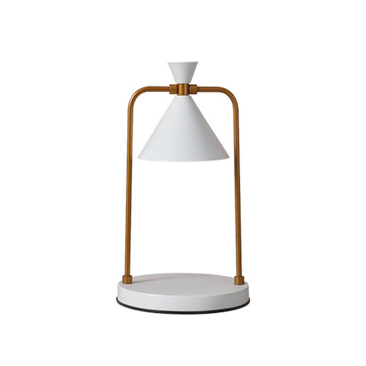Retro Aromatherapy Table Lamp Dimmable Metal Scented Wax Lamp for Bedroom - Copper