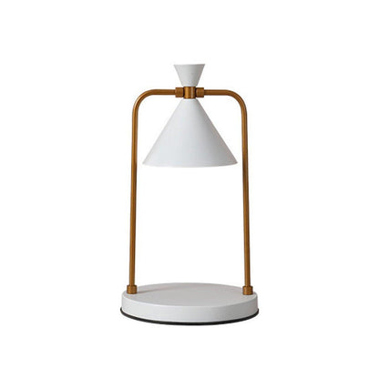 Retro Aromatherapy Table Lamp Dimmable Metal Scented Wax Lamp for Bedroom - Copper