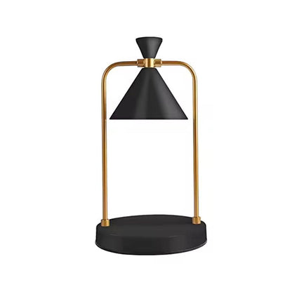 Retro Aromatherapy Table Lamp Dimmable Metal Scented Wax Lamp for Bedroom - White