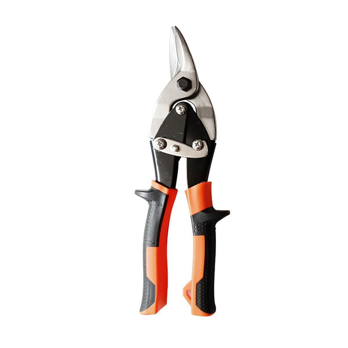 250mm Aviation Tin Snip Heavy Duty Metal Cutting Shears Industrial Scissors Tool - Straight scissors