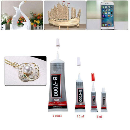 B-7000 Clear Multi-Purpose Adhesive Glue for Jewellry Phone Craft Glass Repair - 15ML