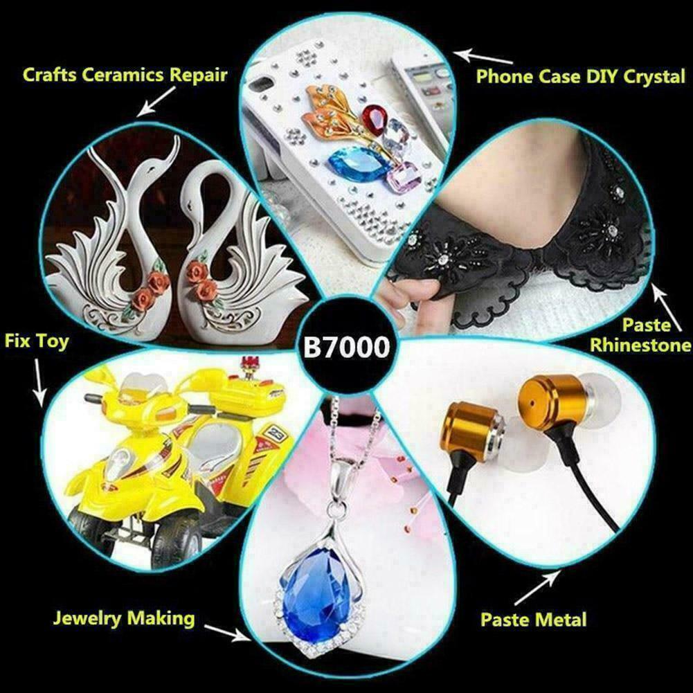 B-7000 Clear Multi-Purpose Adhesive Glue for Jewellry Phone Craft Glass Repair - 15ML
