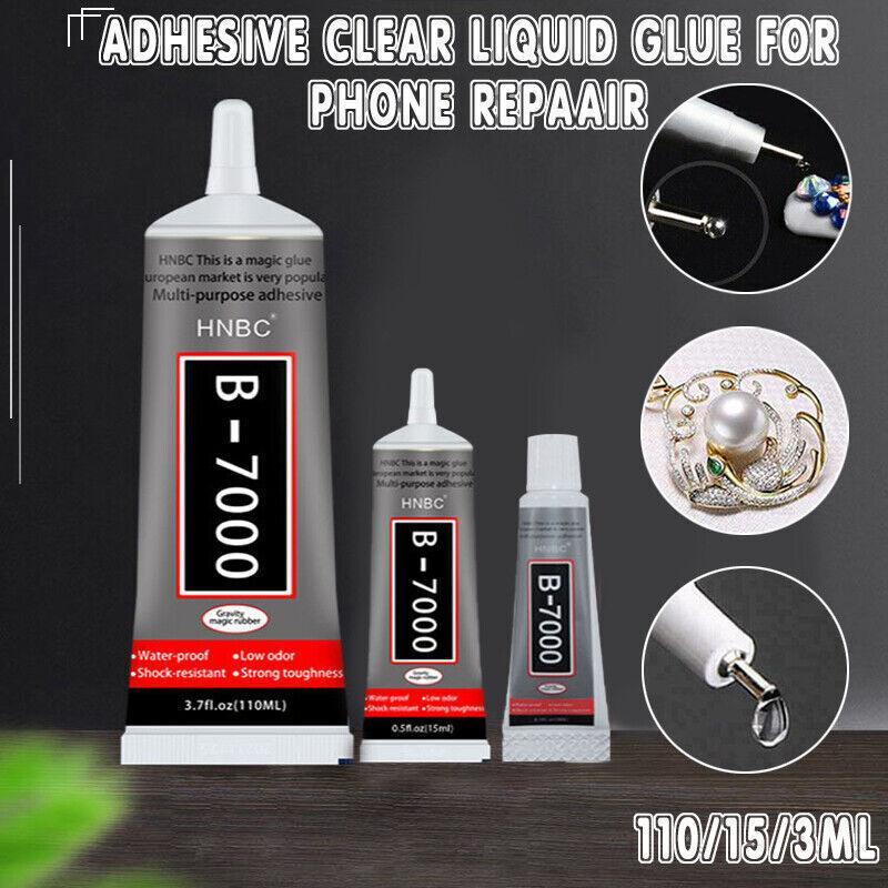 B-7000 Clear Multi-Purpose Adhesive Glue for Jewellry Phone Craft Glass Repair - 3ML
