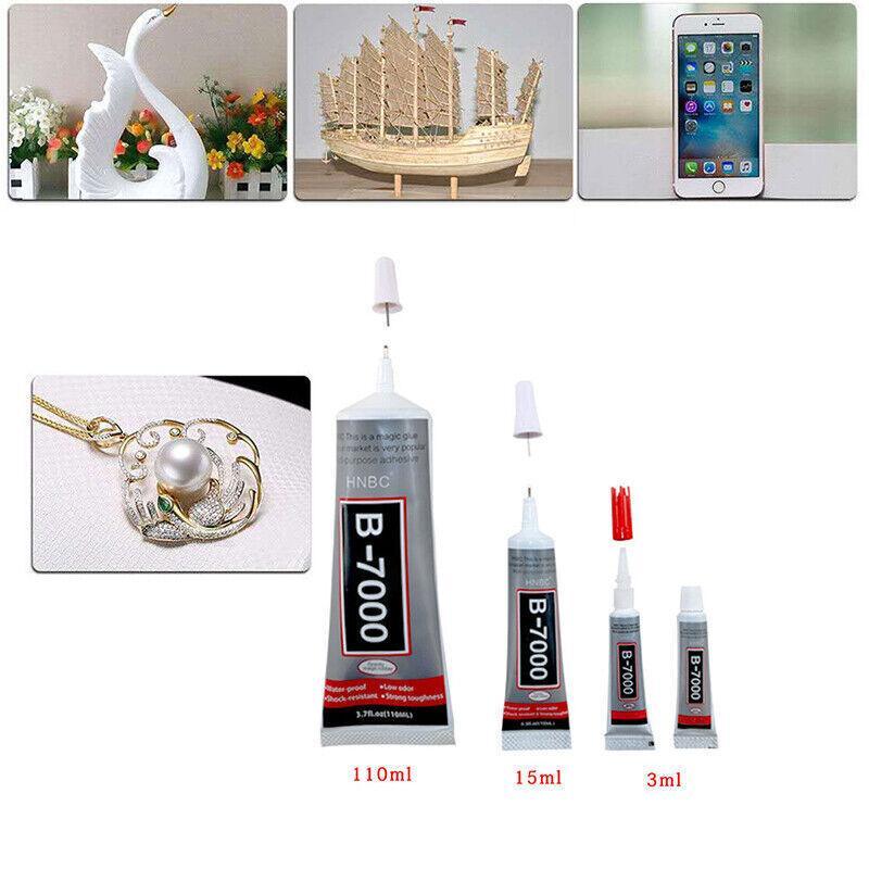 B-7000 Clear Multi-Purpose Adhesive Glue for Jewellry Phone Craft Glass Repair - 3ML