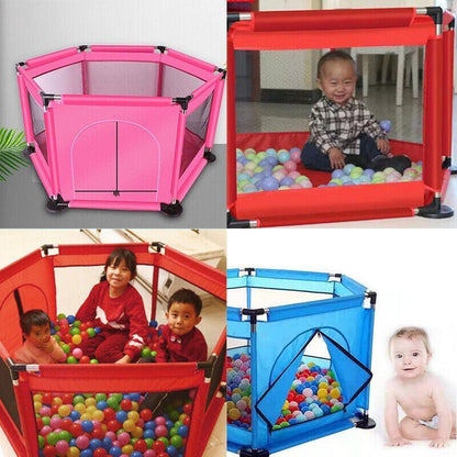 130cm Foldable Indoor Playpen Fence with Gate for Play Area or Rest Zone Setup - Green