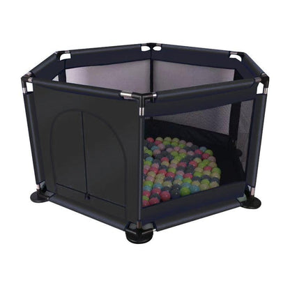 130cm Foldable Indoor Playpen Fence with Gate for Play Area or Rest Zone Setup - Red