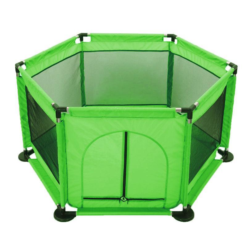 130cm Foldable Indoor Playpen Fence with Gate for Play Area or Rest Zone Setup - Red
