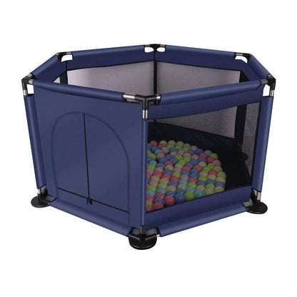 130cm Foldable Indoor Playpen Fence with Gate for Play Area or Rest Zone Setup - Red