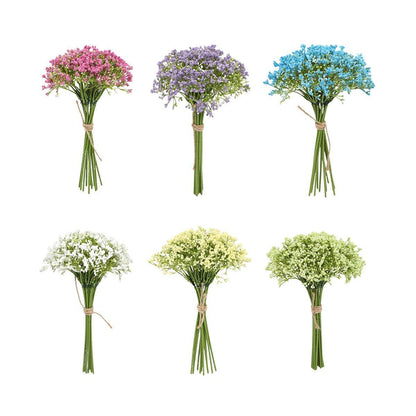 16pcs Artificial Foam Full Star Flowers Wedding Bouquet Home Decor Simulation - White