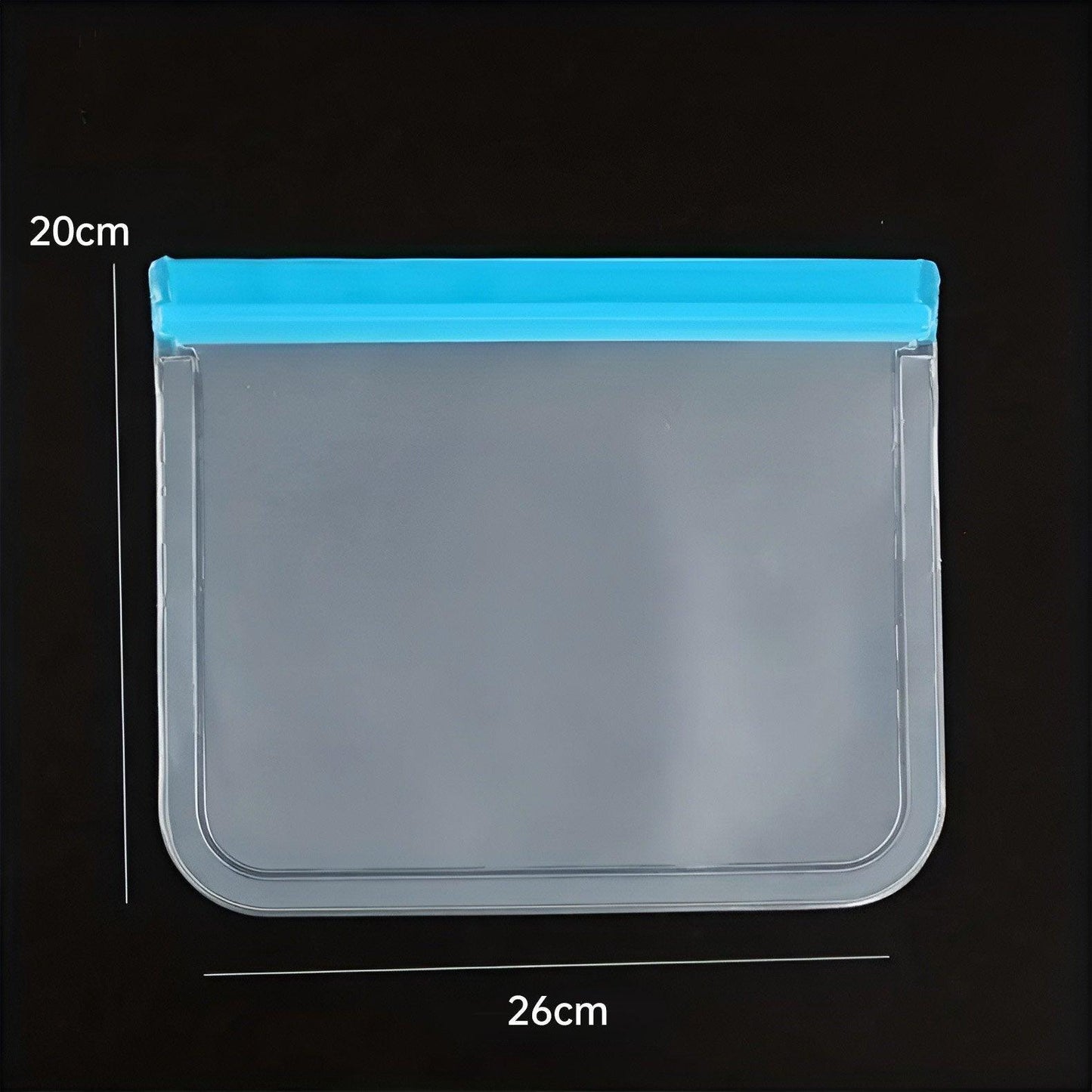 10 Pack Reusable Frosted PEVA Food Storage Bags Resealable Ziplock Freezer Safe - Blue