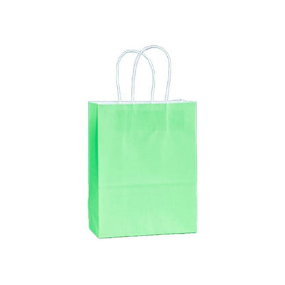 20pcs Small Kraft Paper Gift Bags with Handles for Shopping Party Favour - Brown