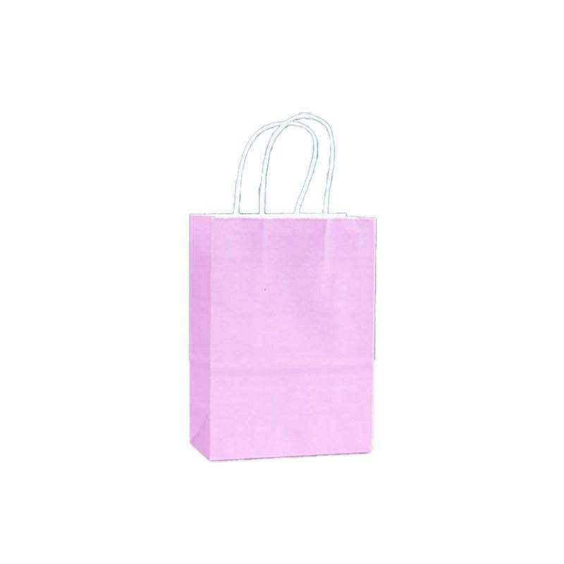 20pcs Small Kraft Paper Gift Bags with Handles for Shopping Party Favour - Brown
