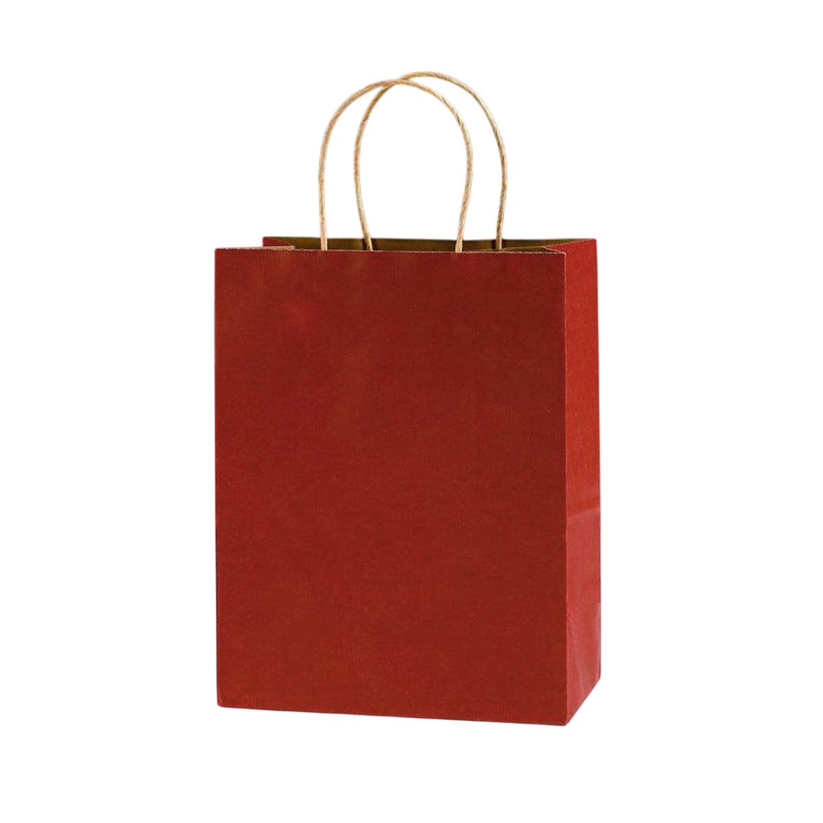 20pcs Small Kraft Paper Gift Bags with Handles for Shopping Party Favour - Blue