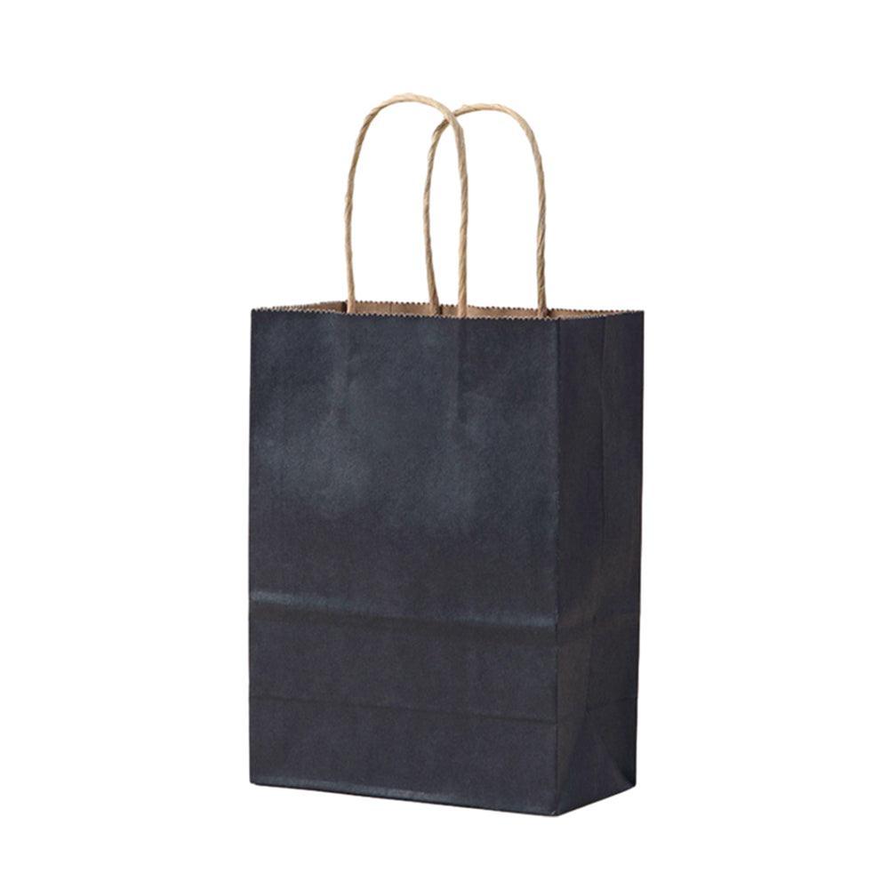 20pcs Small Kraft Paper Gift Bags with Handles for Shopping Party Favour - White