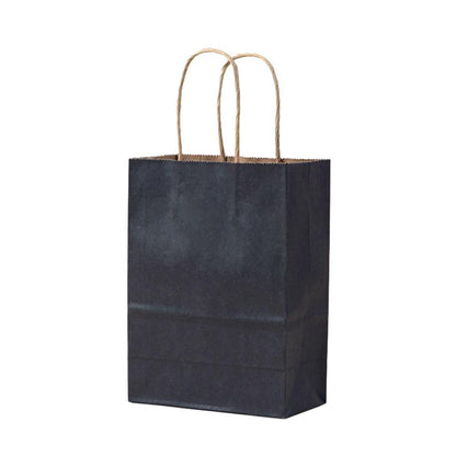 20pcs Small Kraft Paper Gift Bags with Handles for Shopping Party Favour - White