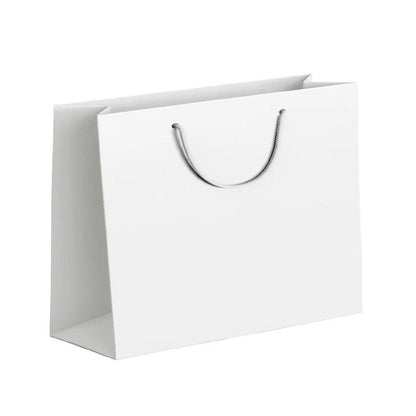 25X Kraft Paper Bags Gift Shopping Bag Carry White Pink Black Bag With Handles - Pink-22-30-8