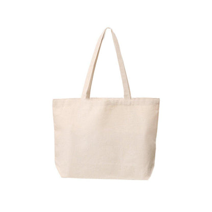 5PCS Canvas Tote Bag Cotton Blank DIY Shopping Shoulder Bags - Natural 40*30*10cm