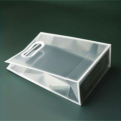 25pcs Transparent PVC Handbag for Wedding Festival Candy Gift Packaging Bag - Black-26*18*8cm
