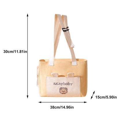 Portable Breathable Adjustable Crossbody Pet Carrier Bag Large Capacity for Pet - Green