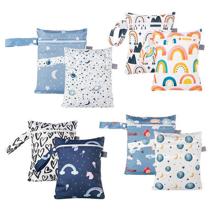 2Pcs/Set 18 X 25Cm Small Waterproof Wet Bag Stroller Hanging Organizer Bag - ES075-013