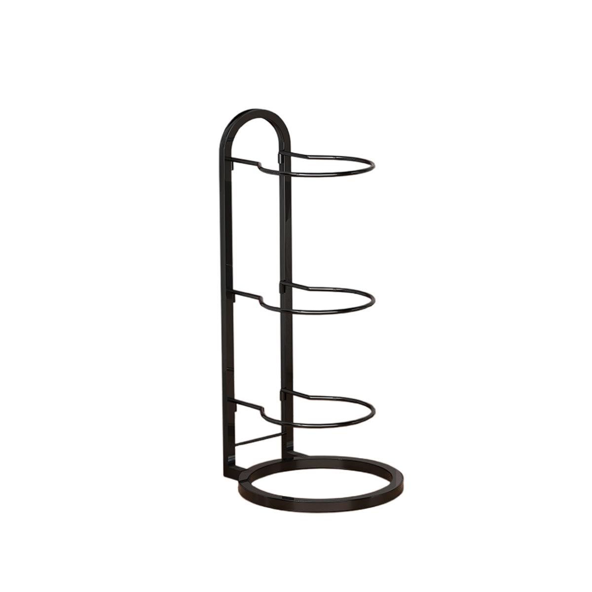 3/4Tier Basketball Stand Ball Organizer Storage Rack Basketball Equipment Holder - Black-3 Layers